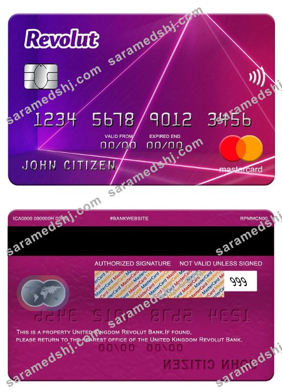 United Kingdom Revolut Bank mastercard